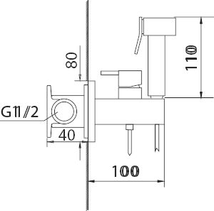 Гигиенический душ со смесителем и скрытой частью imex irlanda rdm003/orc brushed rose gold pvd