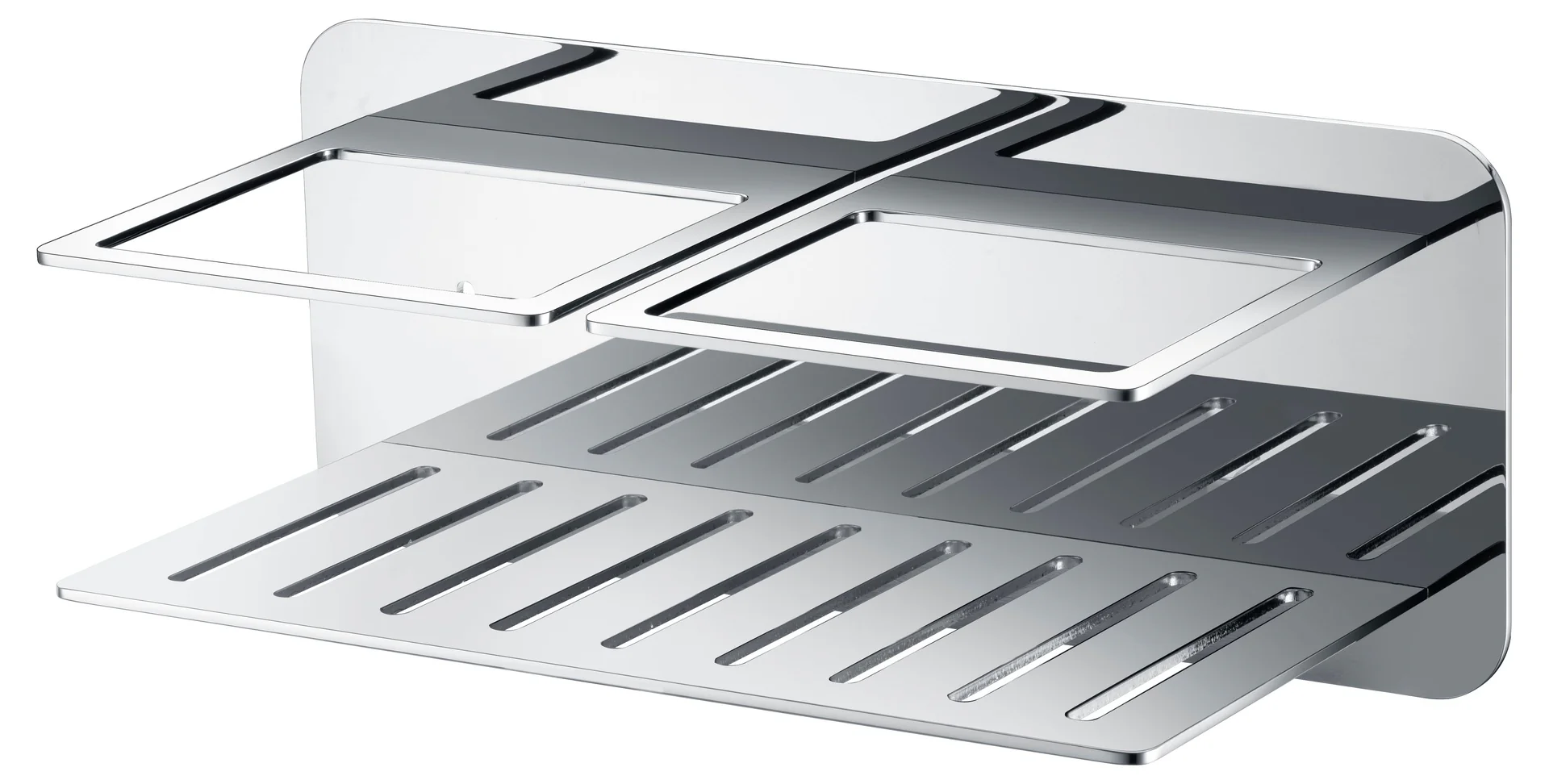 Полочка настенная 33см из нерж. стали imex iman adi011 chrome