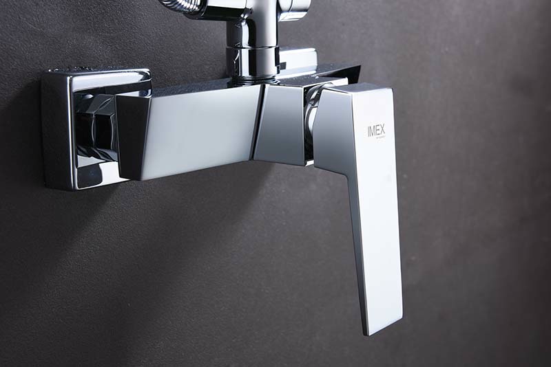 Душевая система настенная с верхним душем и лейкой imex art bdar025 chrome