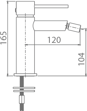 Смеситель для биде imex milos bdys045-2bl matt white