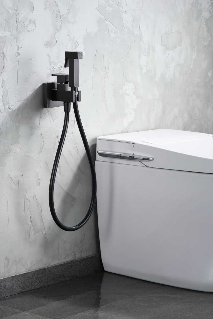 Гигиенический душ со смесителем и скрытой частью imex irlanda rdm003/bgm black gun metal pvd