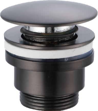 Донный клапан клик-клак ø1¼" для раковин с переливом или без imex vcc018 black gun metal pvd