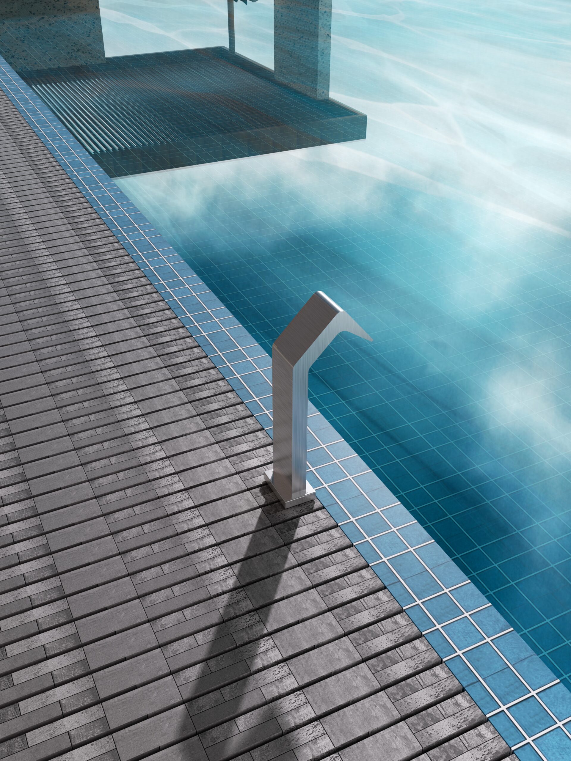 Садовая душевая колонна NIAGARA для бассейна, сталь S316 - CPN002/AC