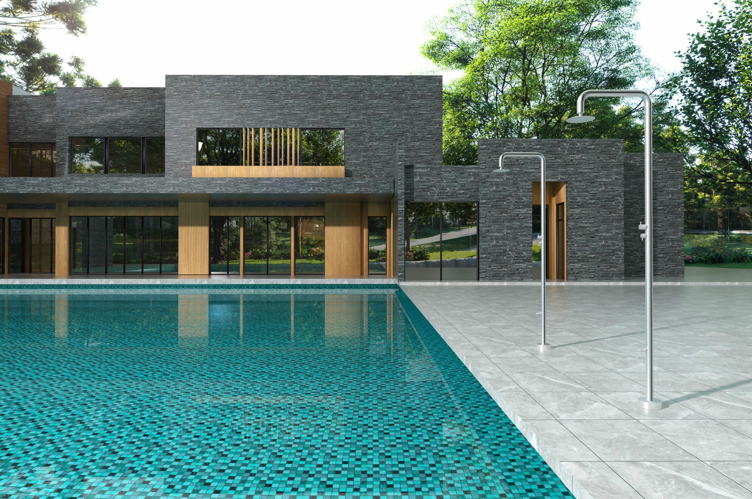 Душевая колонна напольная с переключателем на излив для ног без смешивания воды poolimex michigan gpm007/ac stainless steel