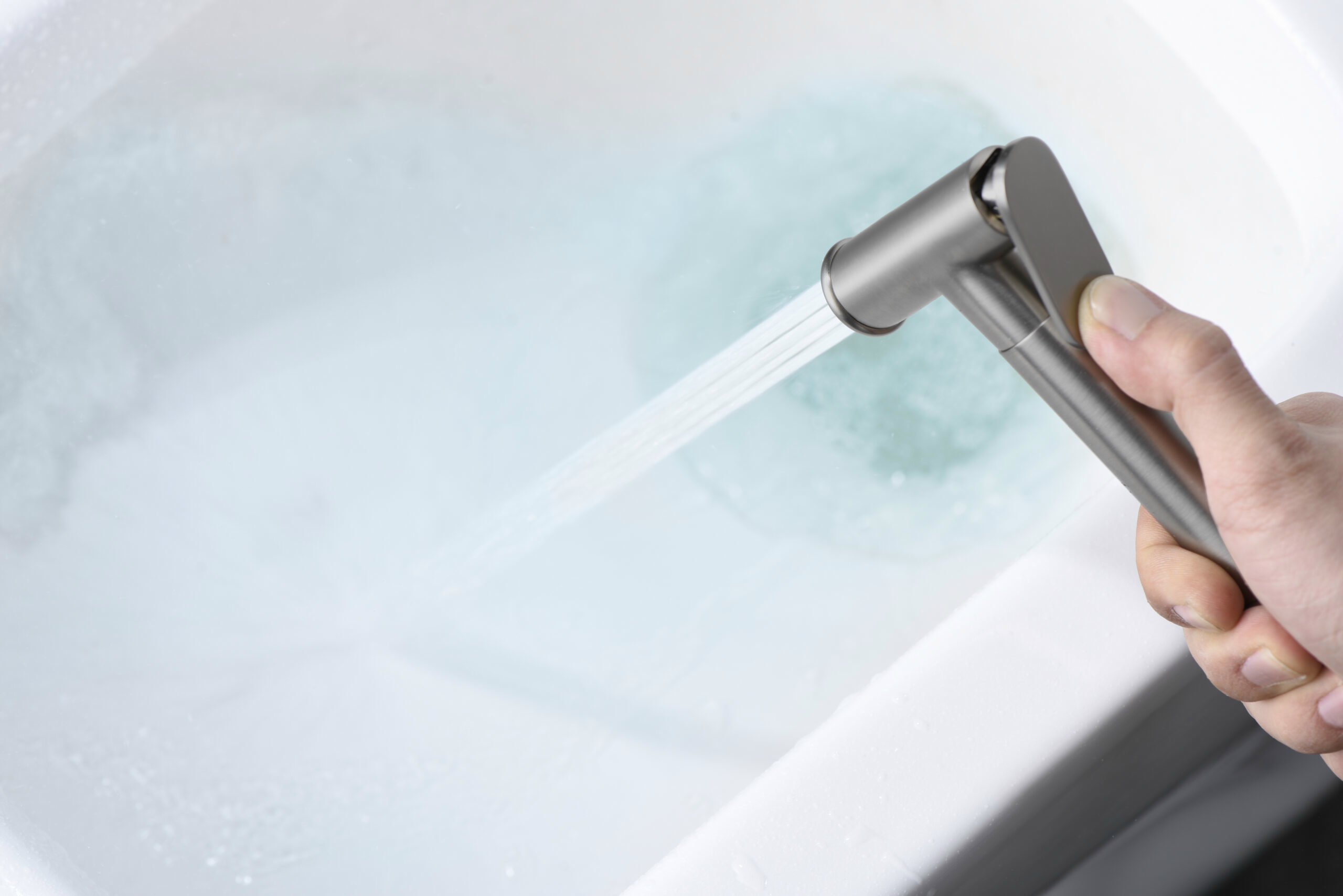 Гигиенический душ со смесителем и скрытой частью imex line rdd038/nq brushed nickel