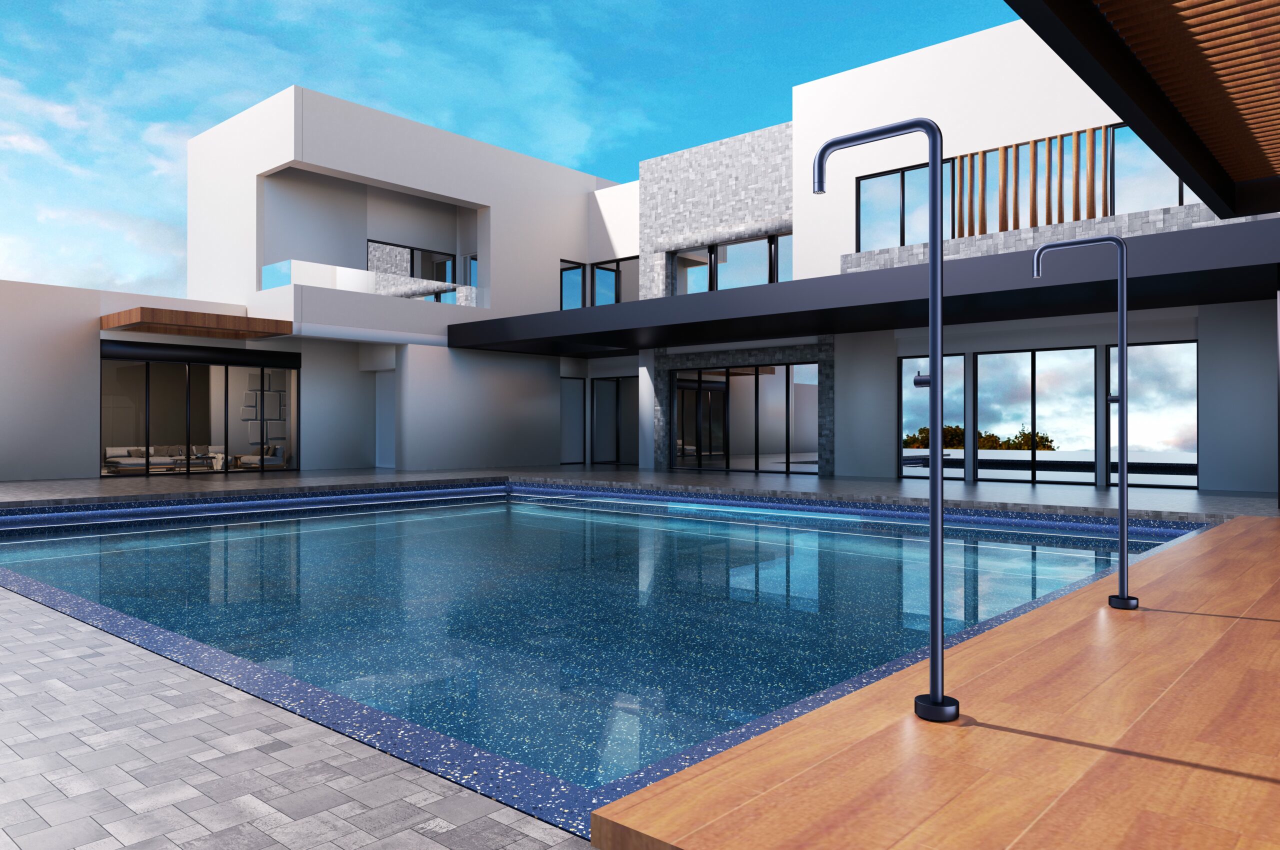 Душевая колонна напольная с краном без смешивания poolimex utah gpu010/aao azur oceano