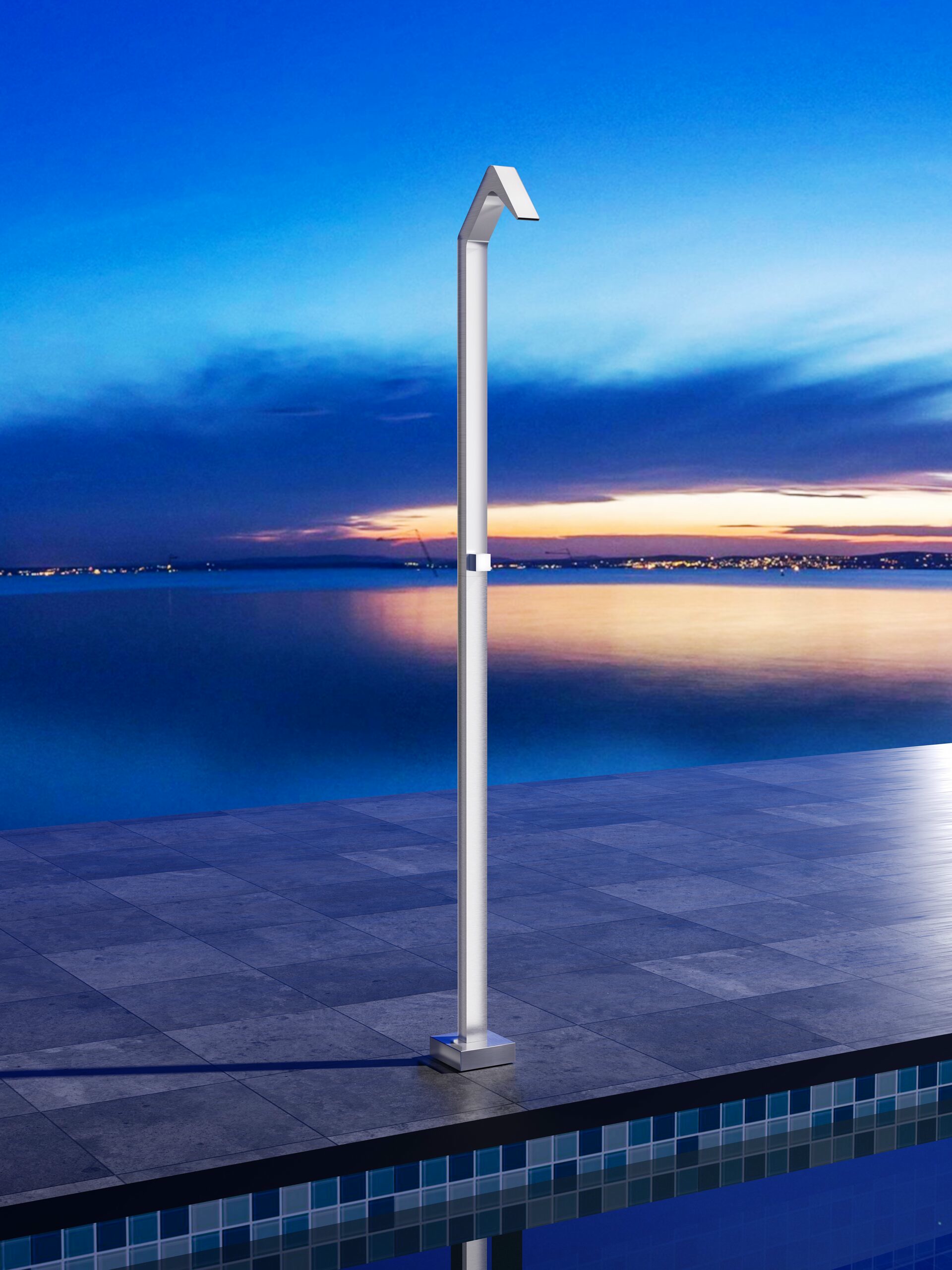 Душевая колонна напольная каскадный душ с краном без смешивания poolimex niagara gpn013/ac stainless steel