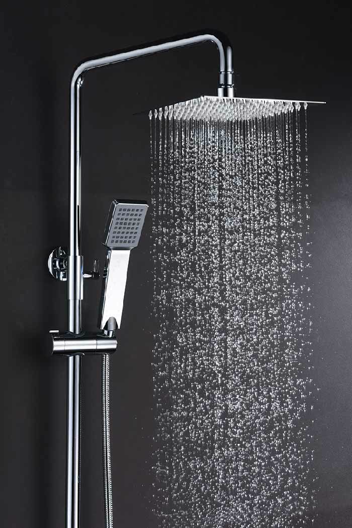 Душевая система настенная с верхним душем и лейкой imex art bdar025 chrome