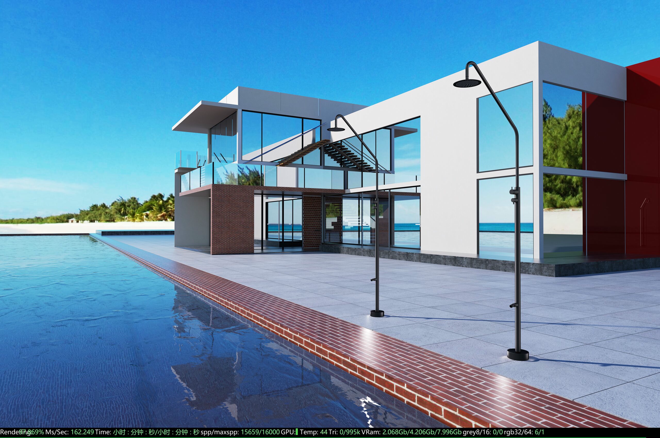 Душевая колонна напольная с переключателем на излив для ног без смешивания воды poolimex dakota gpd003/ang matt black