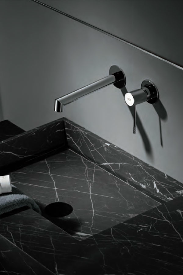 Смеситель для раковины настенный скрытая часть в комплекте imex line gld038 chrome