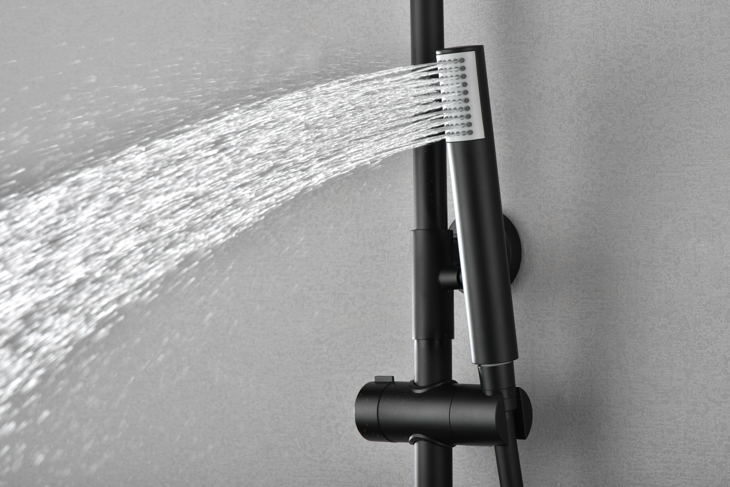 Душевая система термостатическая с верхним душем и лейкой imex monza btm039/ng matt black