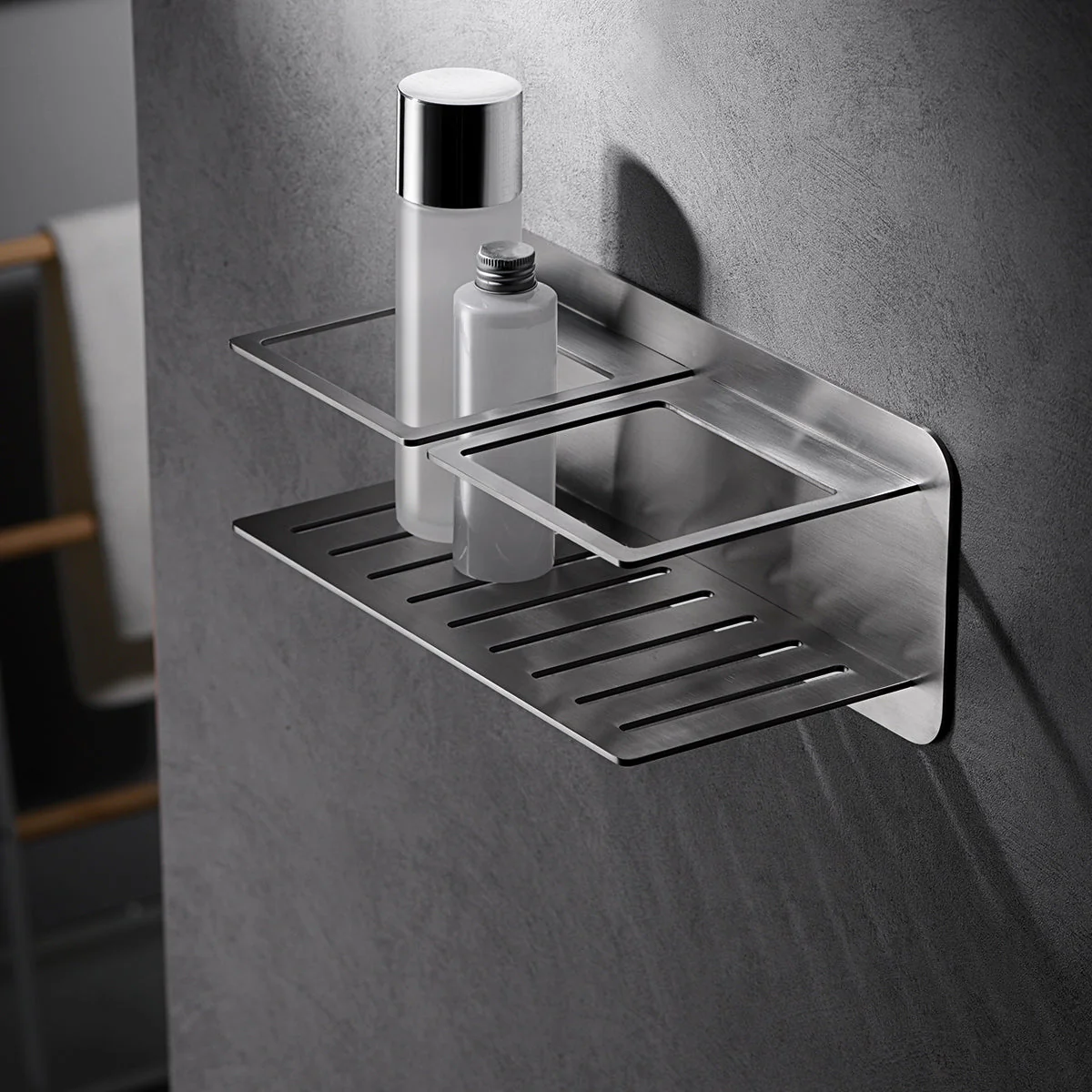 Полочка настенная 33см из нерж. стали imex iman adi011/nq brushed nickel