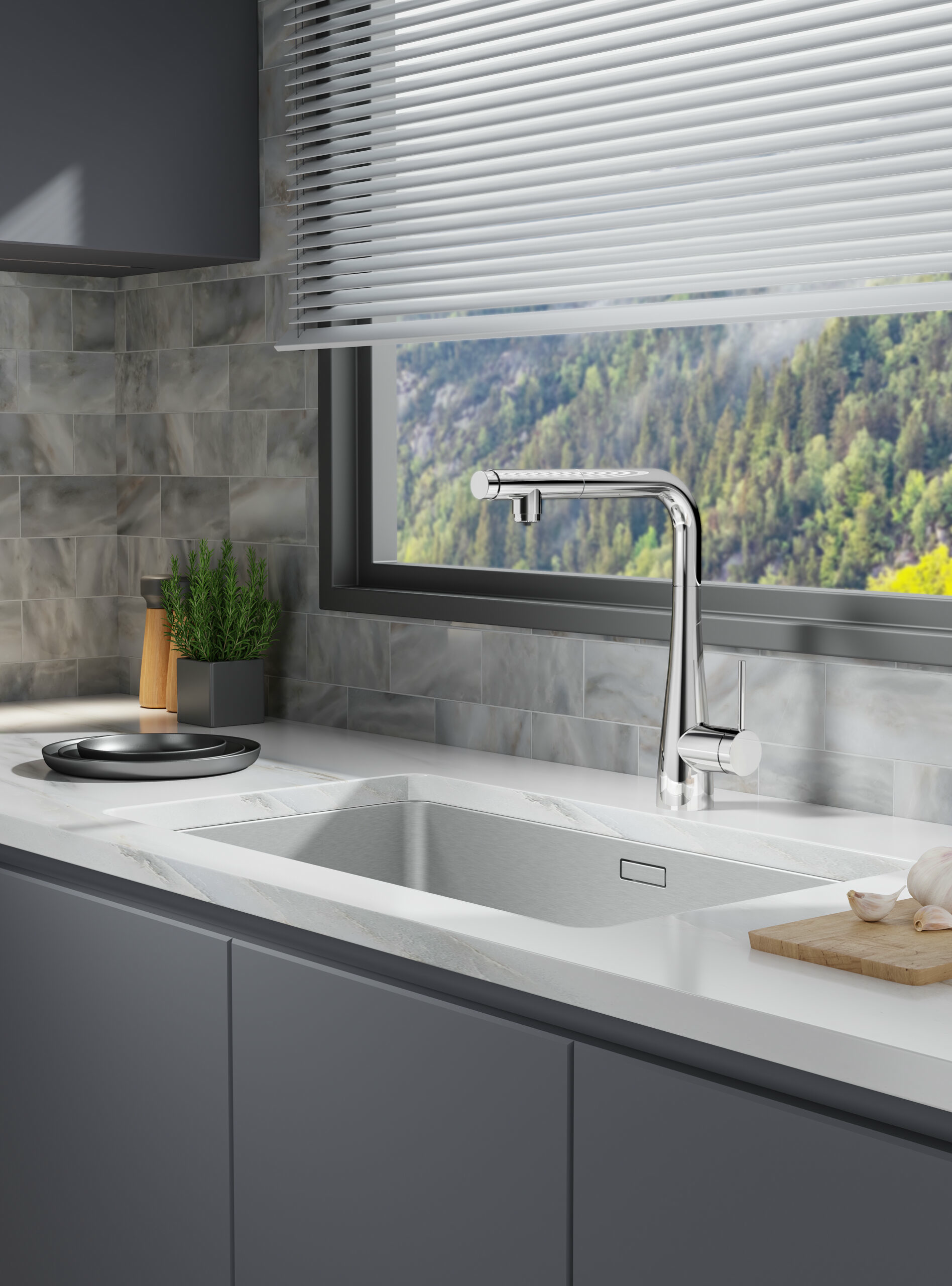 Смеситель для кухни с подключением к фильтру imex split gos005 chrome