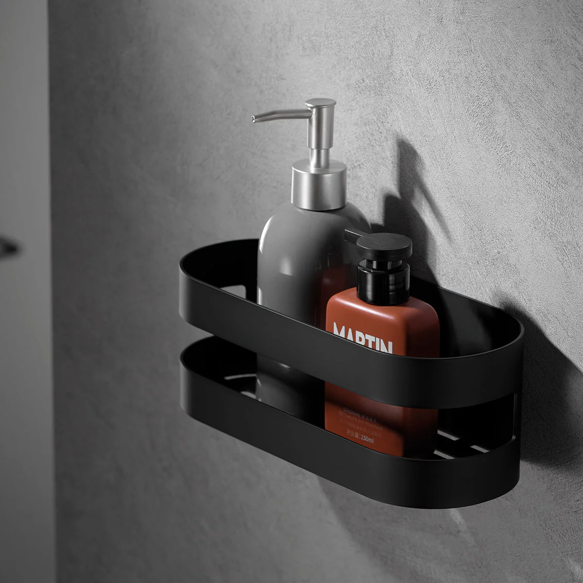 Полочка настенная 25см из нерж. стали imex nirmala adl012/ng matt black