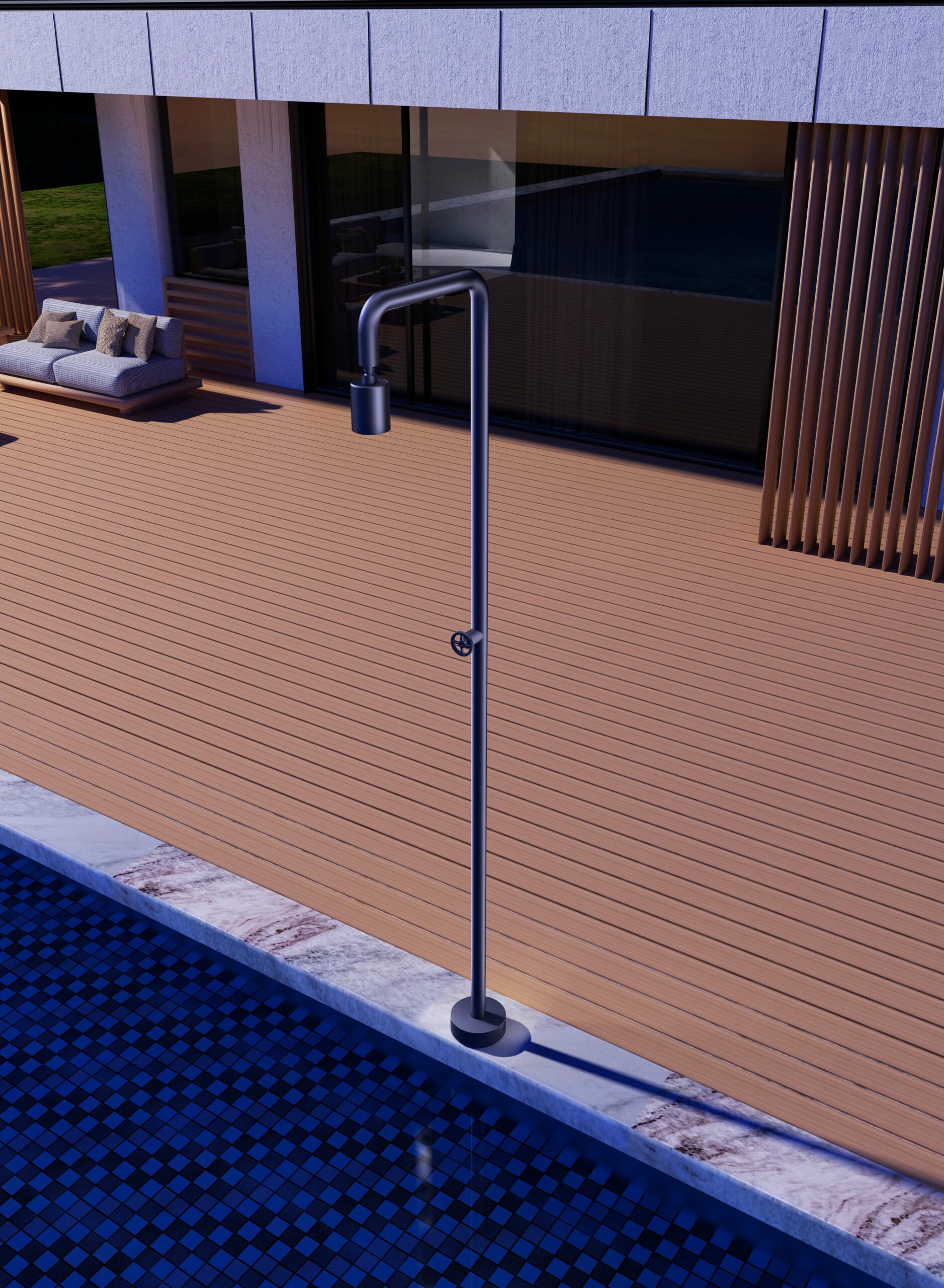 Душевая колонна напольная с краном без смешивания poolimex pool gpp001/aao azur oceano