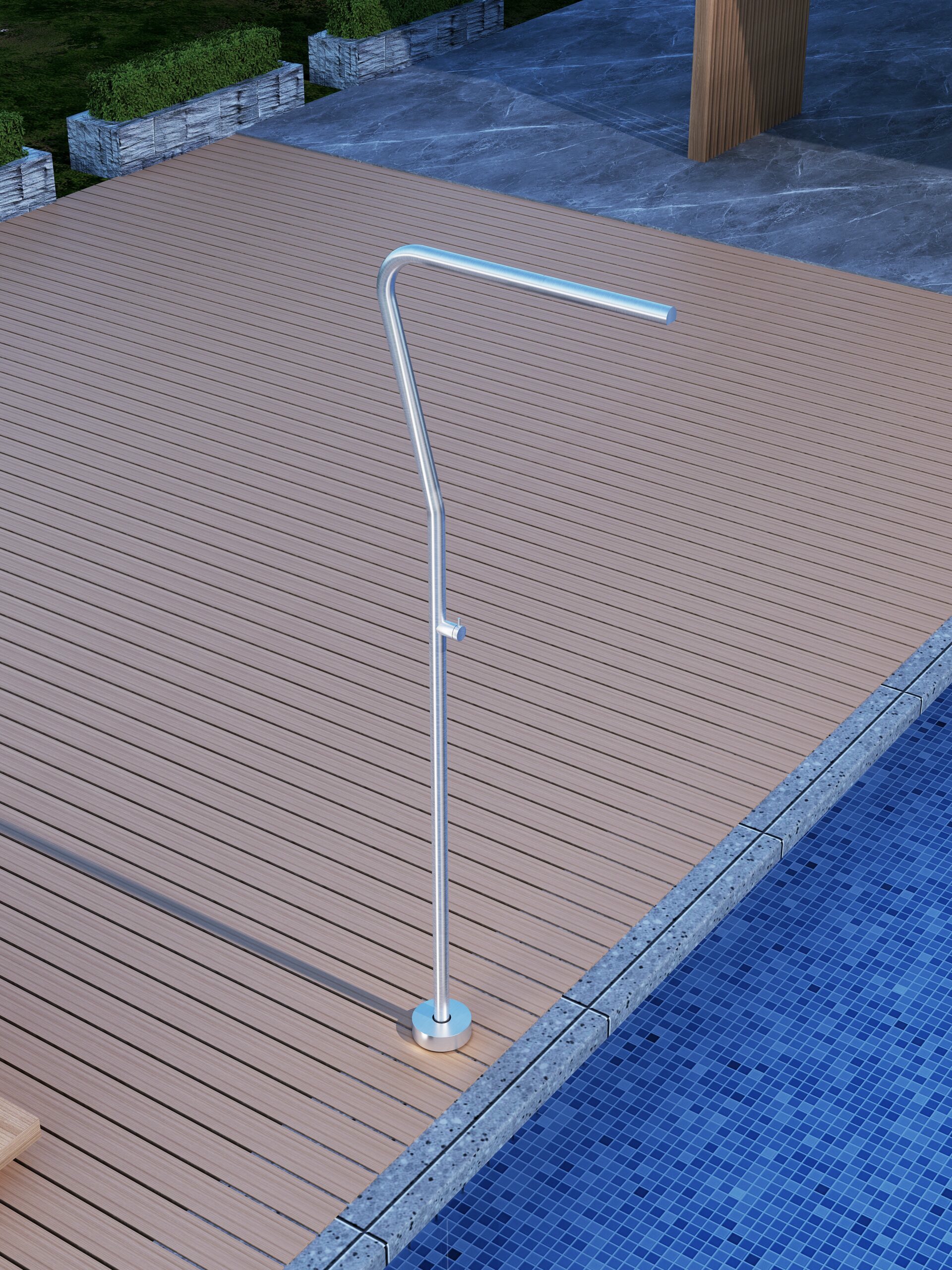 Душевая колонна напольная с краном без смешивания poolimex nevada gpn009/ac stainless steel