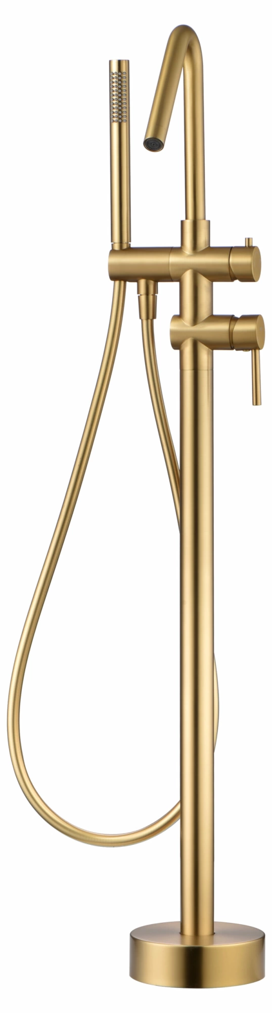 Смеситель для ванны напольный с внутренней частью imex corcega bbeco1/oc brushed gold pvd