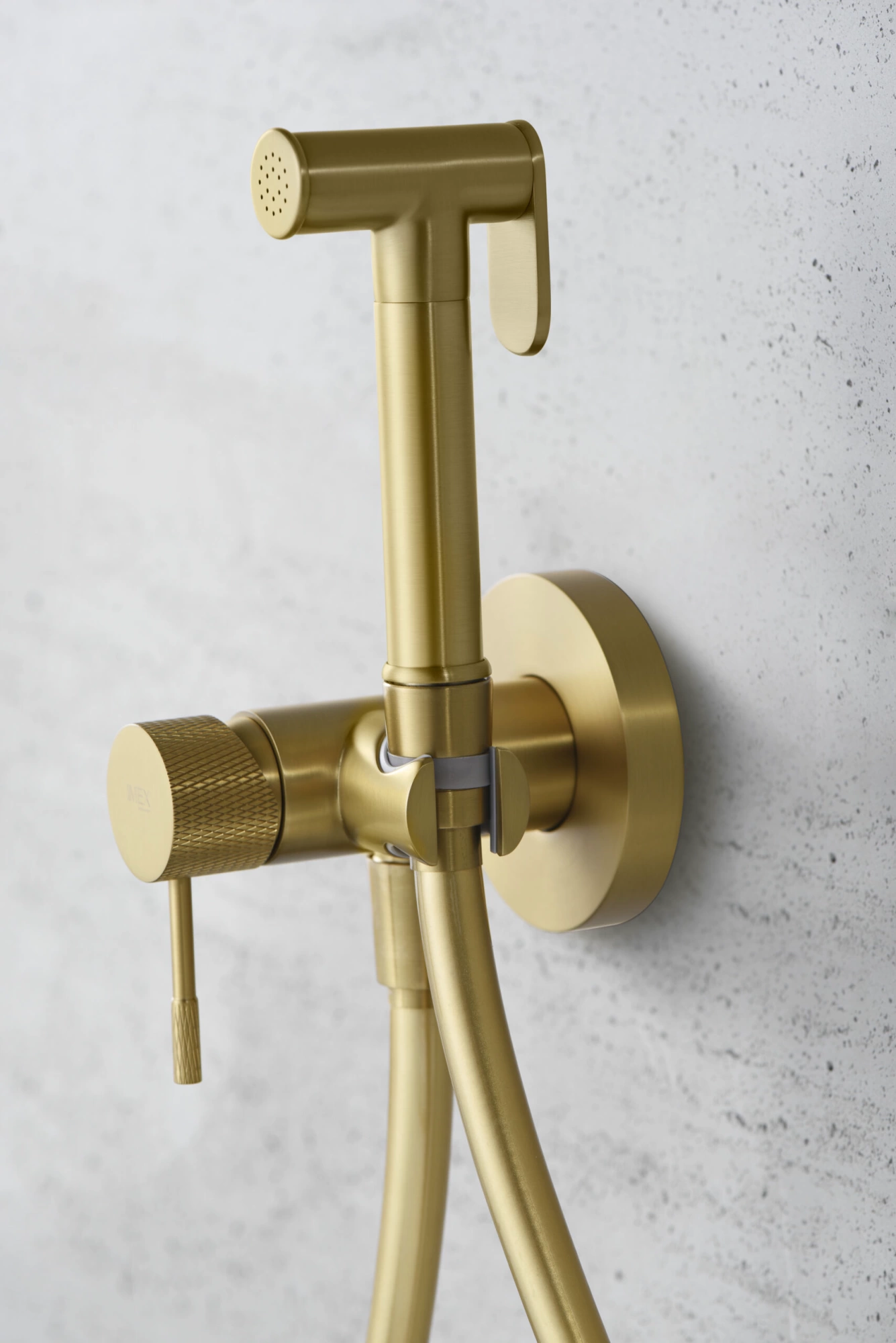 Гигиенический душ со смесителем и скрытой частью imex line rdd038/oc brushed gold pvd