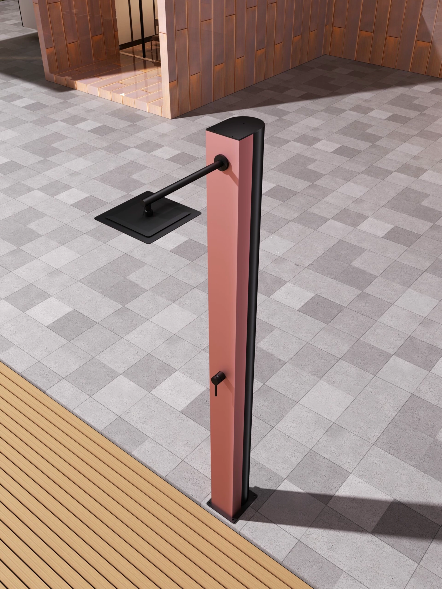 Душевая колонна напольная со смесителем poolimex phoenix gpp015/acl rosa сoral