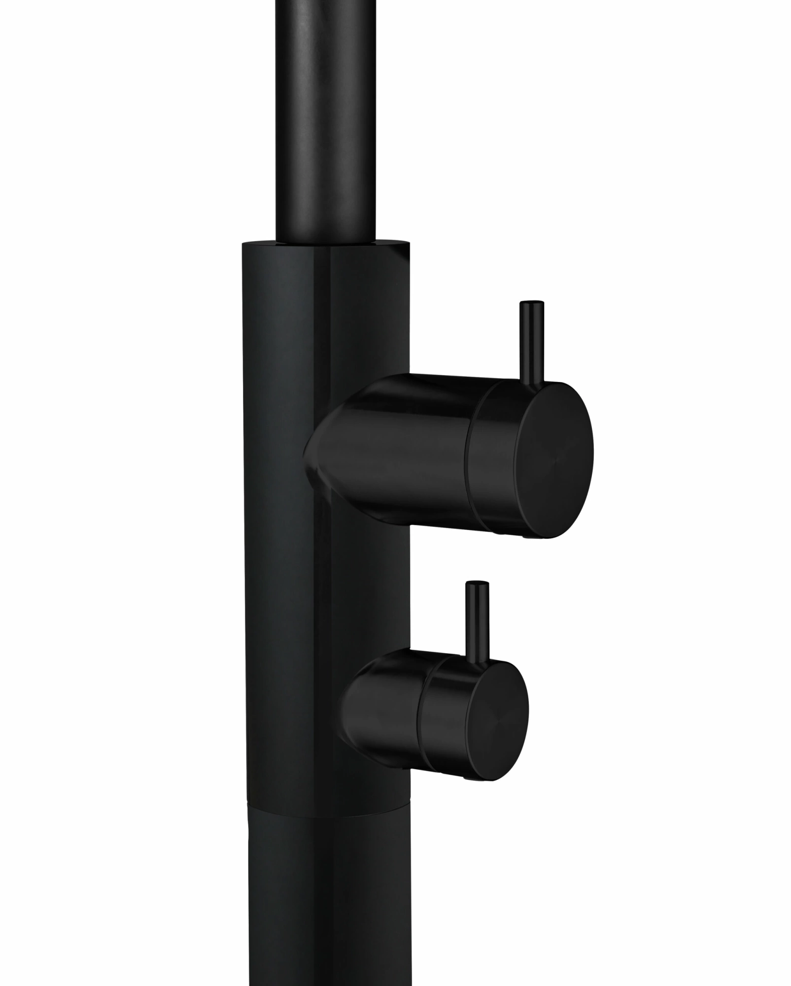 Душевая колонна напольная с переключателем на излив для ног без смешивания воды poolimex dakota gpd003/ang matt black