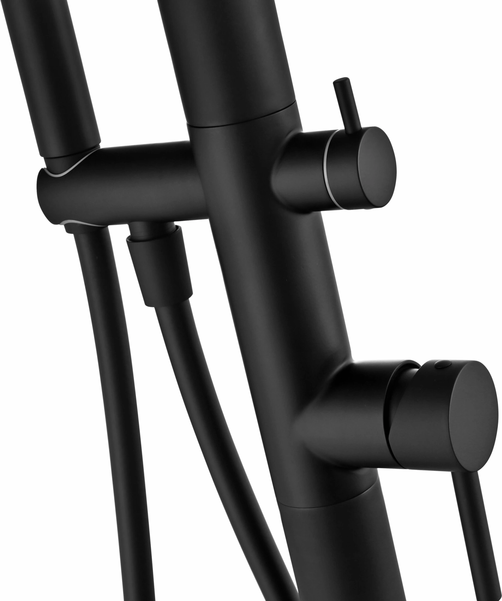 Душевая колонна напольная со смесителем и душевым набором poolimex florida gpf008/ang matt black