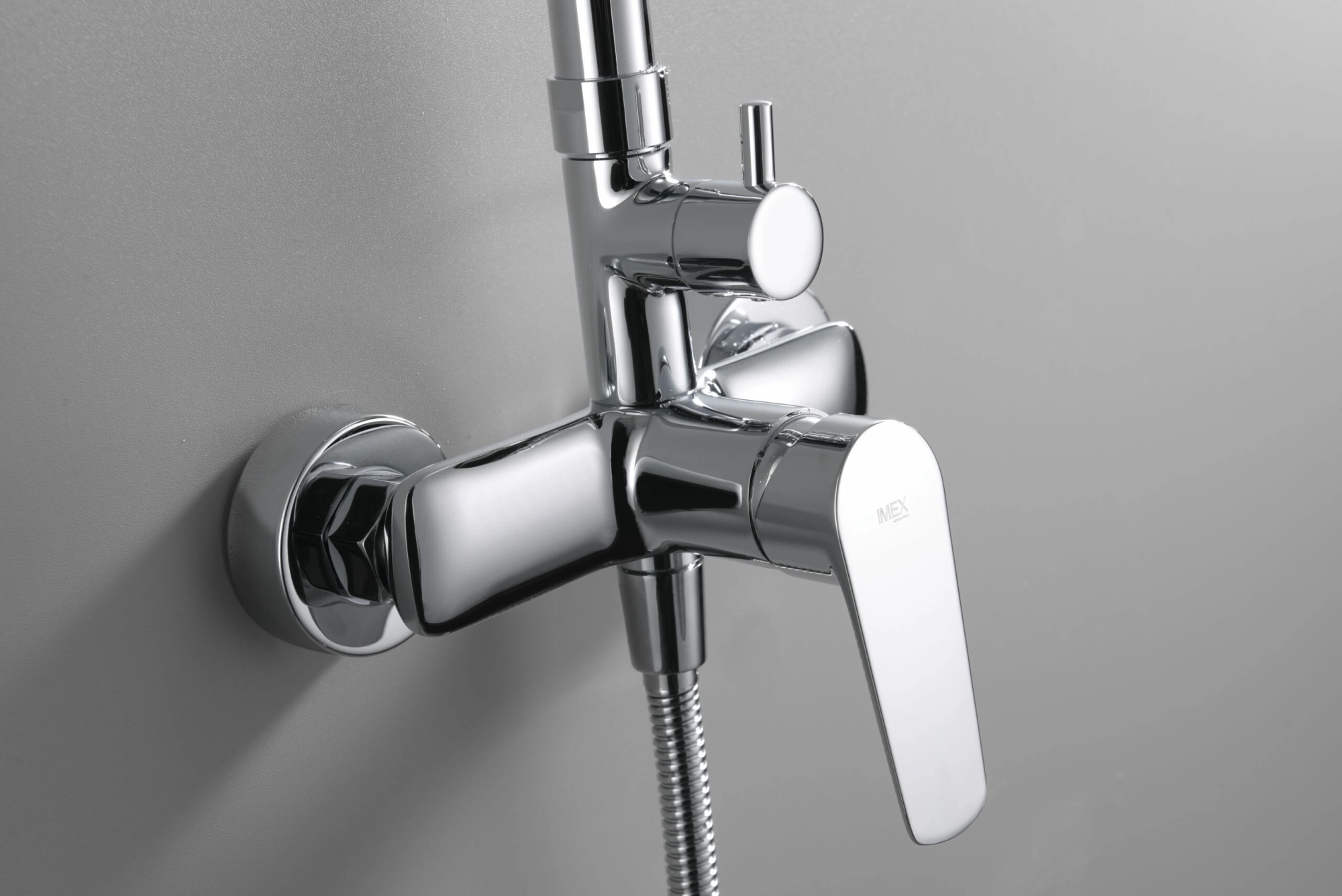 Душевая система настенная с верхним душем и лейкой imex belgica bdz044 chrome