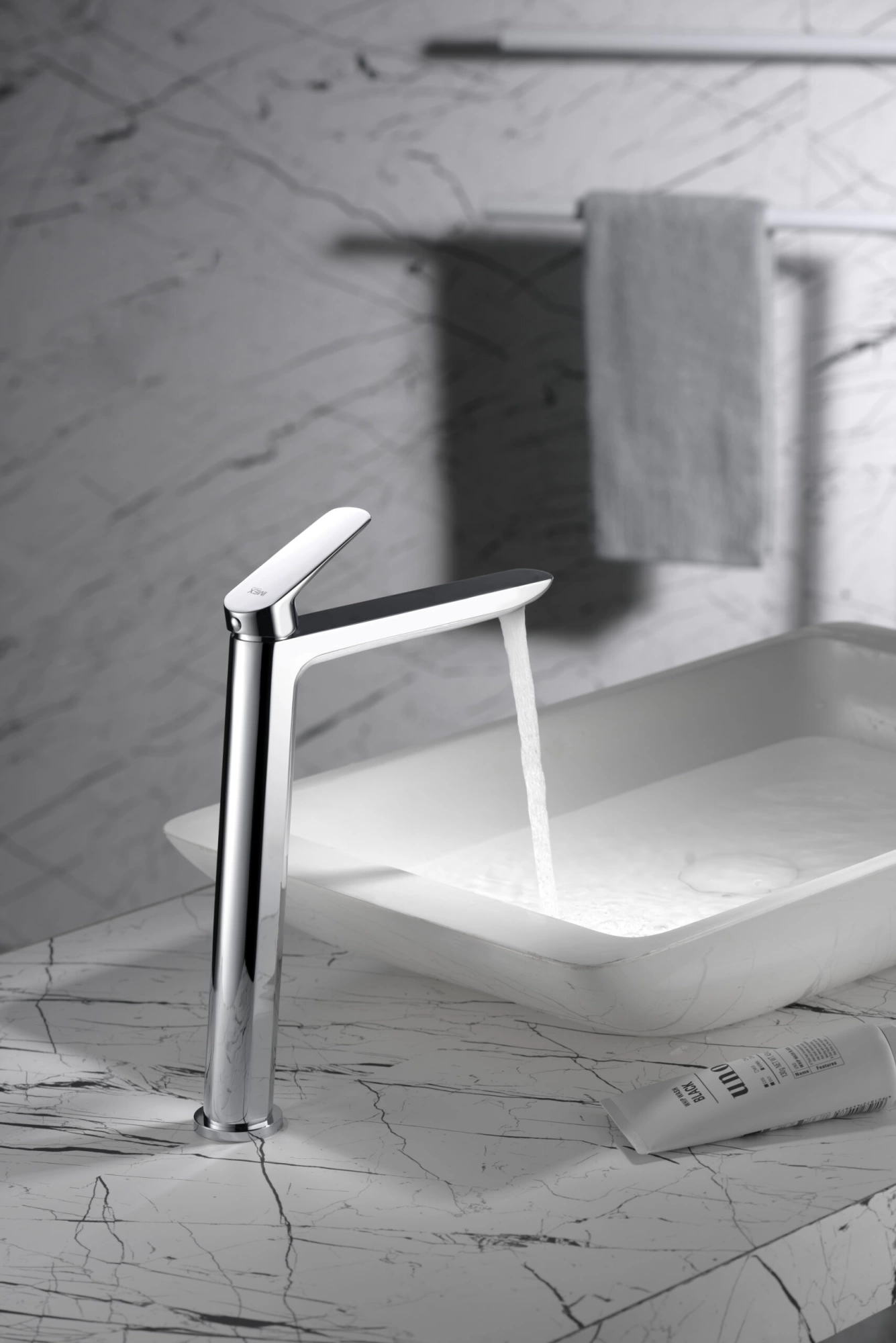 Смеситель для раковины высокий imex belgica bdz044-3 chrome