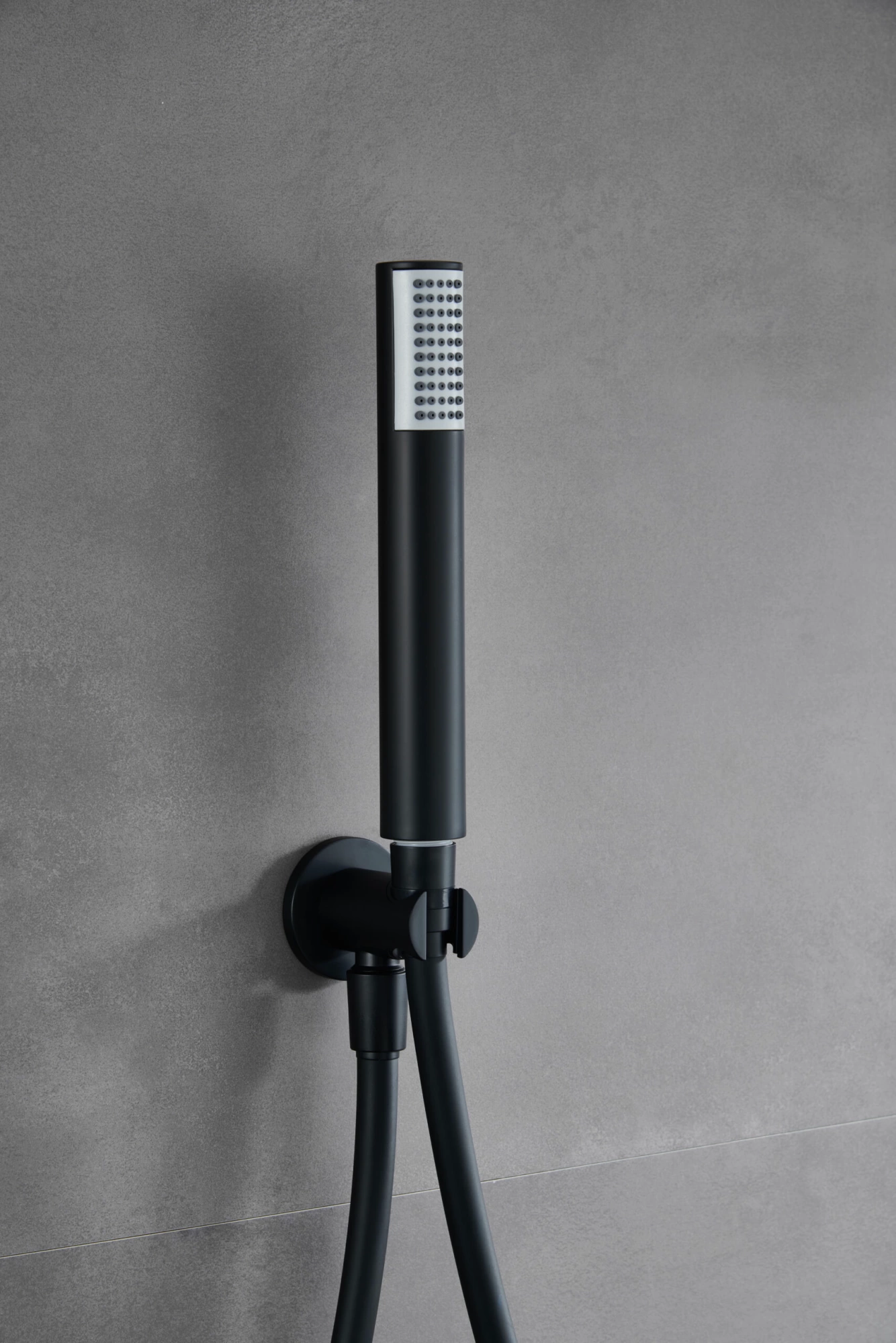 Смеситель для душа скрытого монтажа готовый комплект верхний душ ø25cм imex monza gpm039/ng matt black