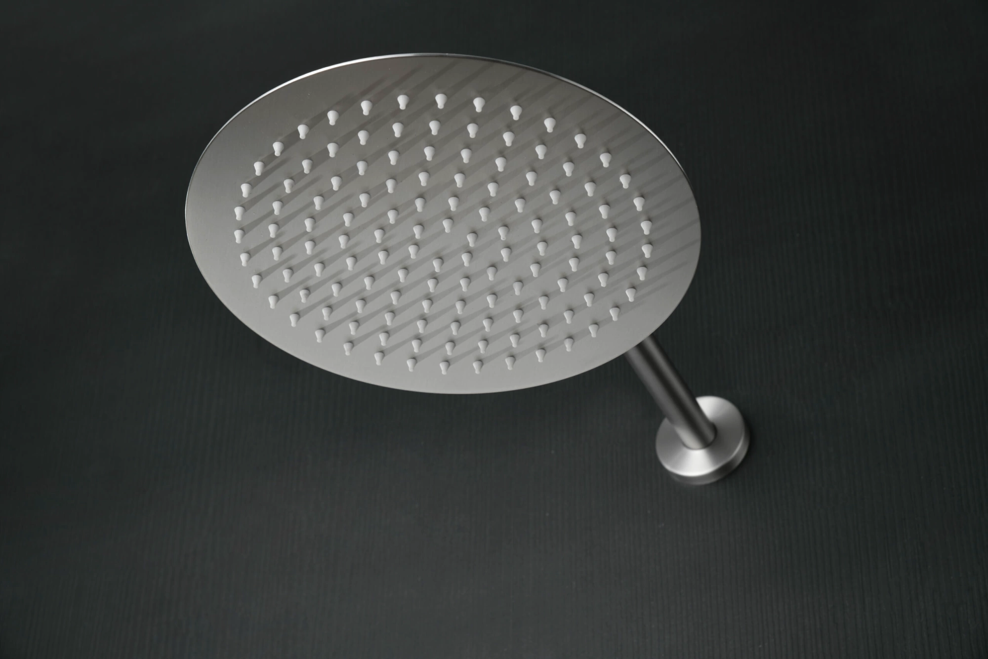 Смеситель для душа скрытого монтажа готовый комплект верхний душ ø25cм imex monza gpm039/nq brushed nickel