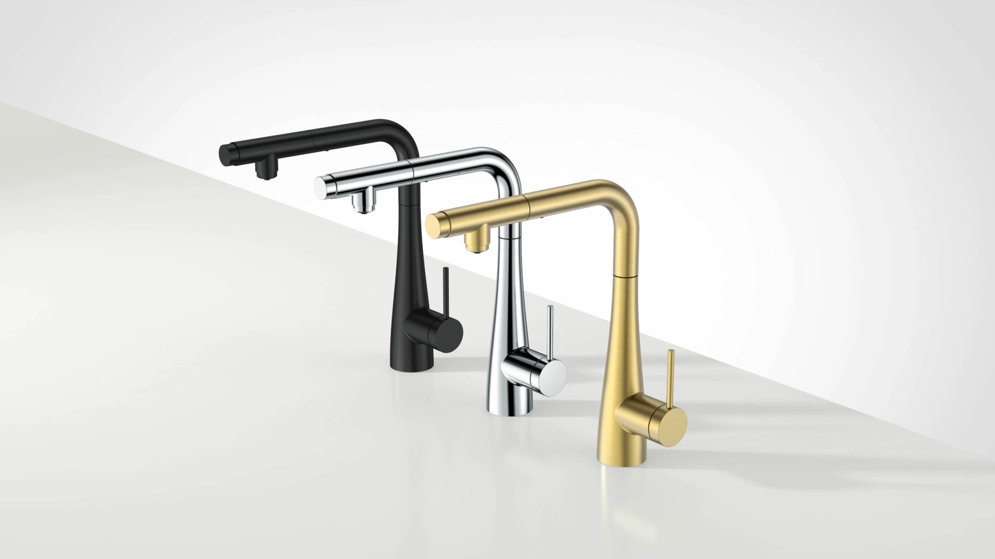 Смеситель для кухни с подключением к фильтру imex split gos005/oc brushed gold pvd