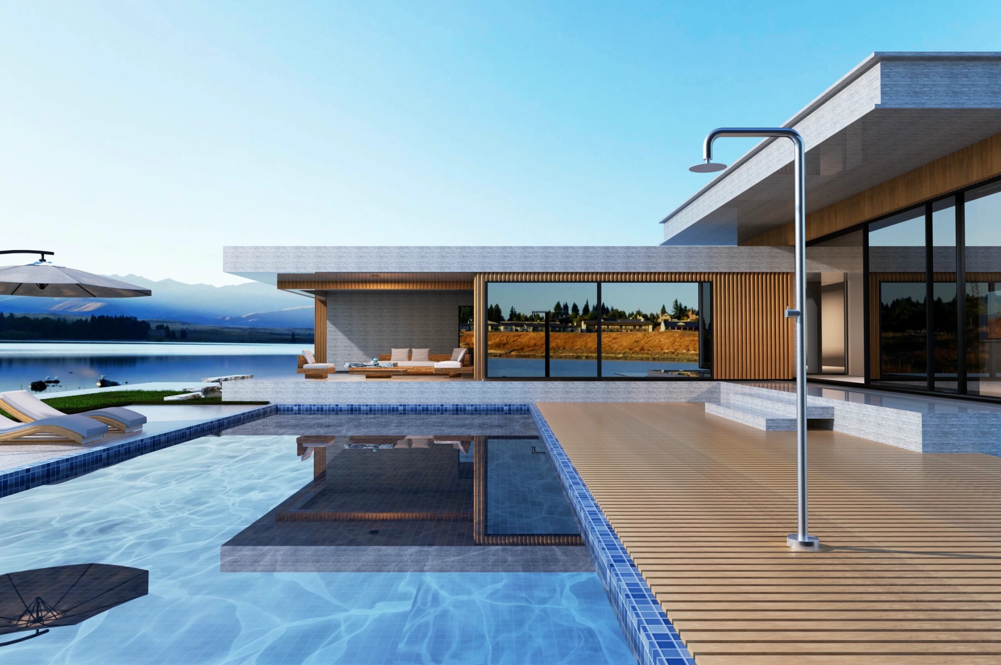 Душевая колонна напольная с краном без смешивания poolimex oregon gpo006/ac stainless steel