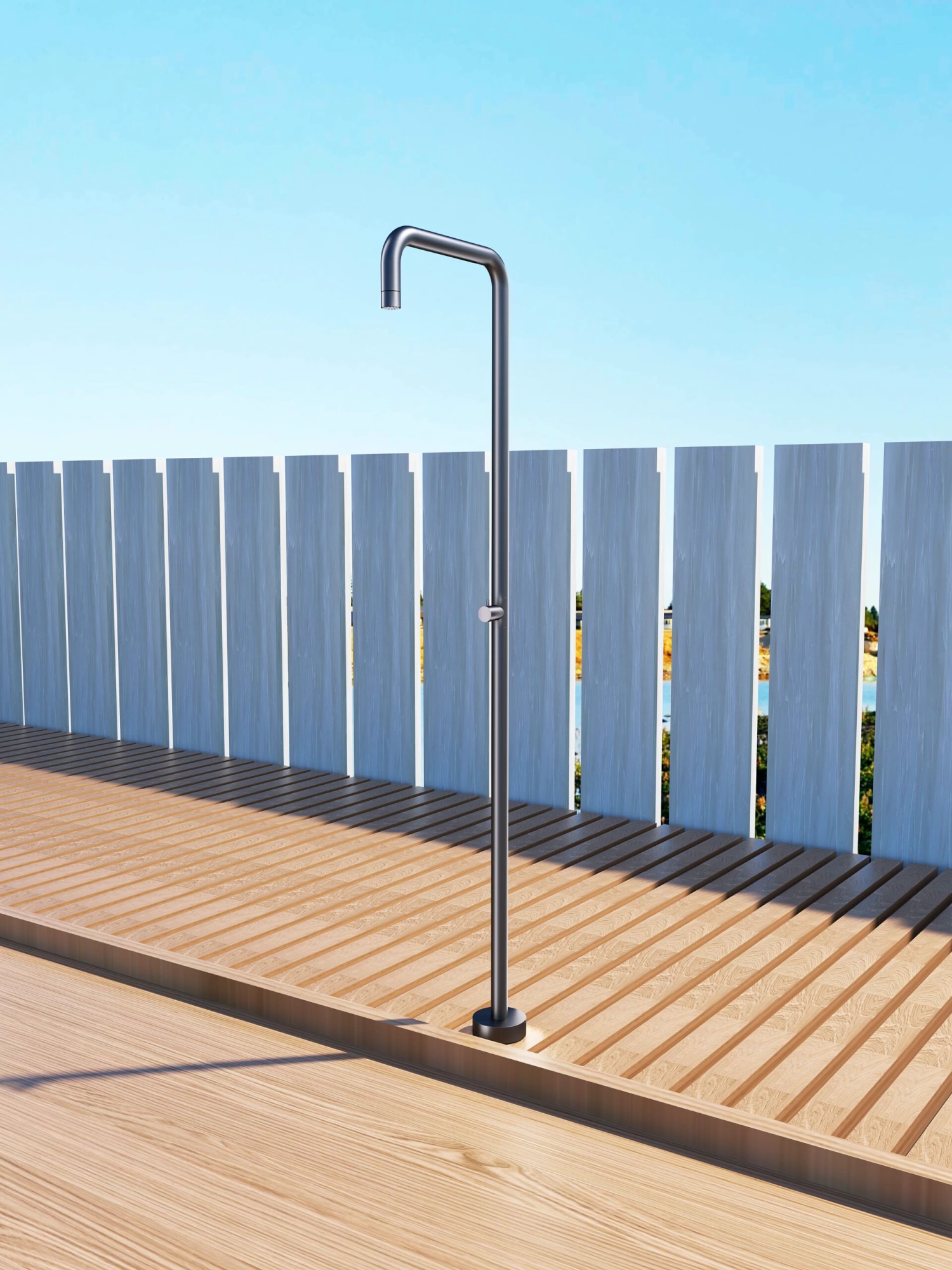 Душевая колонна напольная с краном без смешивания poolimex utah gpu010/agcb gris cobalto