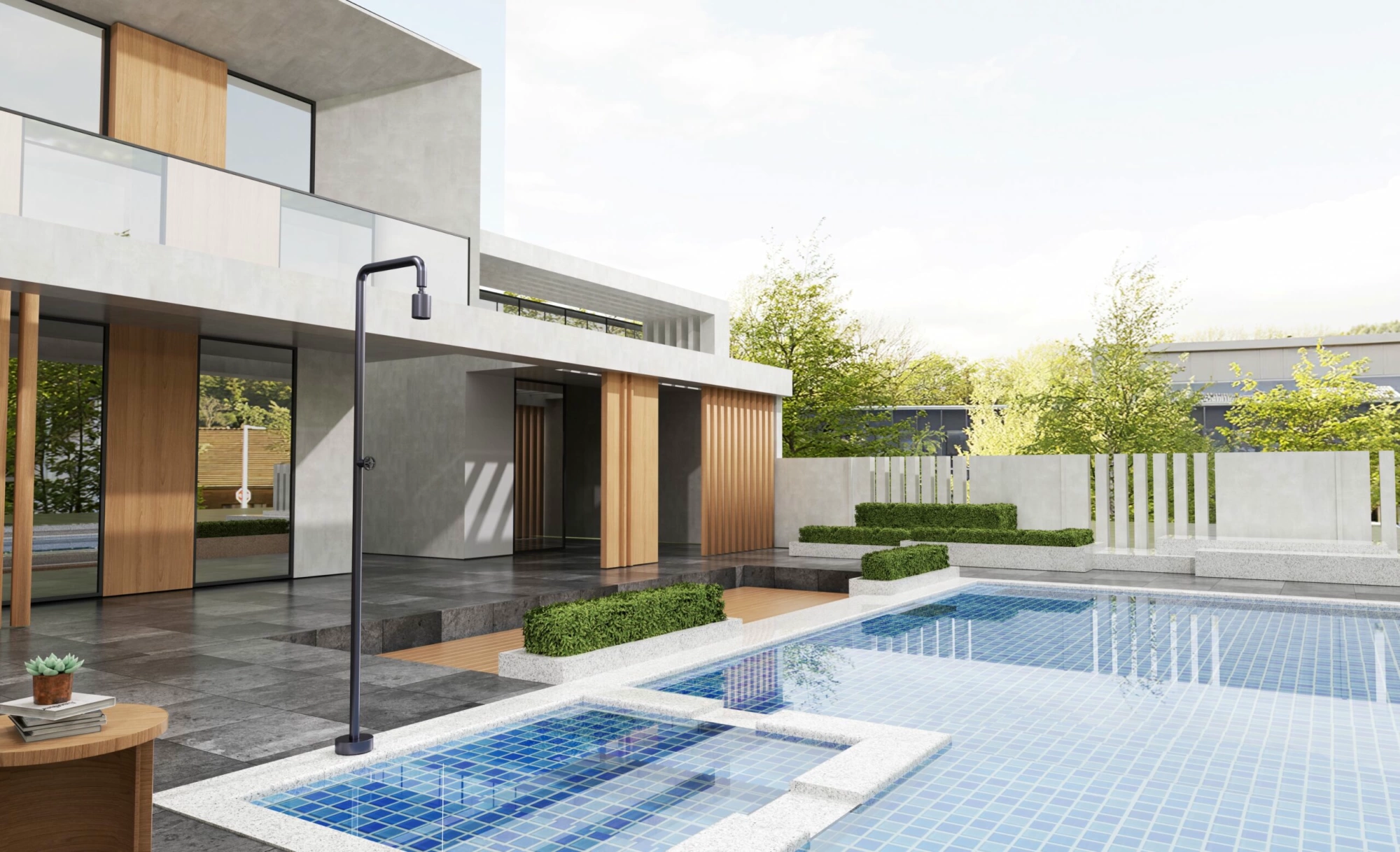 Душевая колонна напольная с краном без смешивания poolimex pool gpp001/agcb gris cobalto