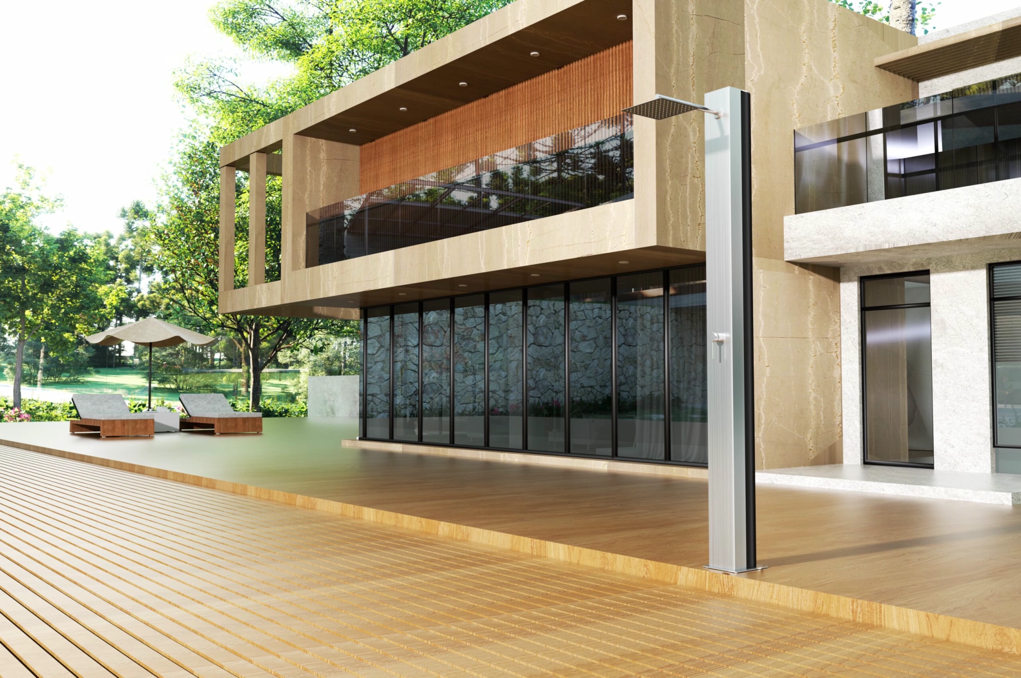 Душевая колонна напольная со смесителем poolimex phoenix gpp015/ac stainless steel