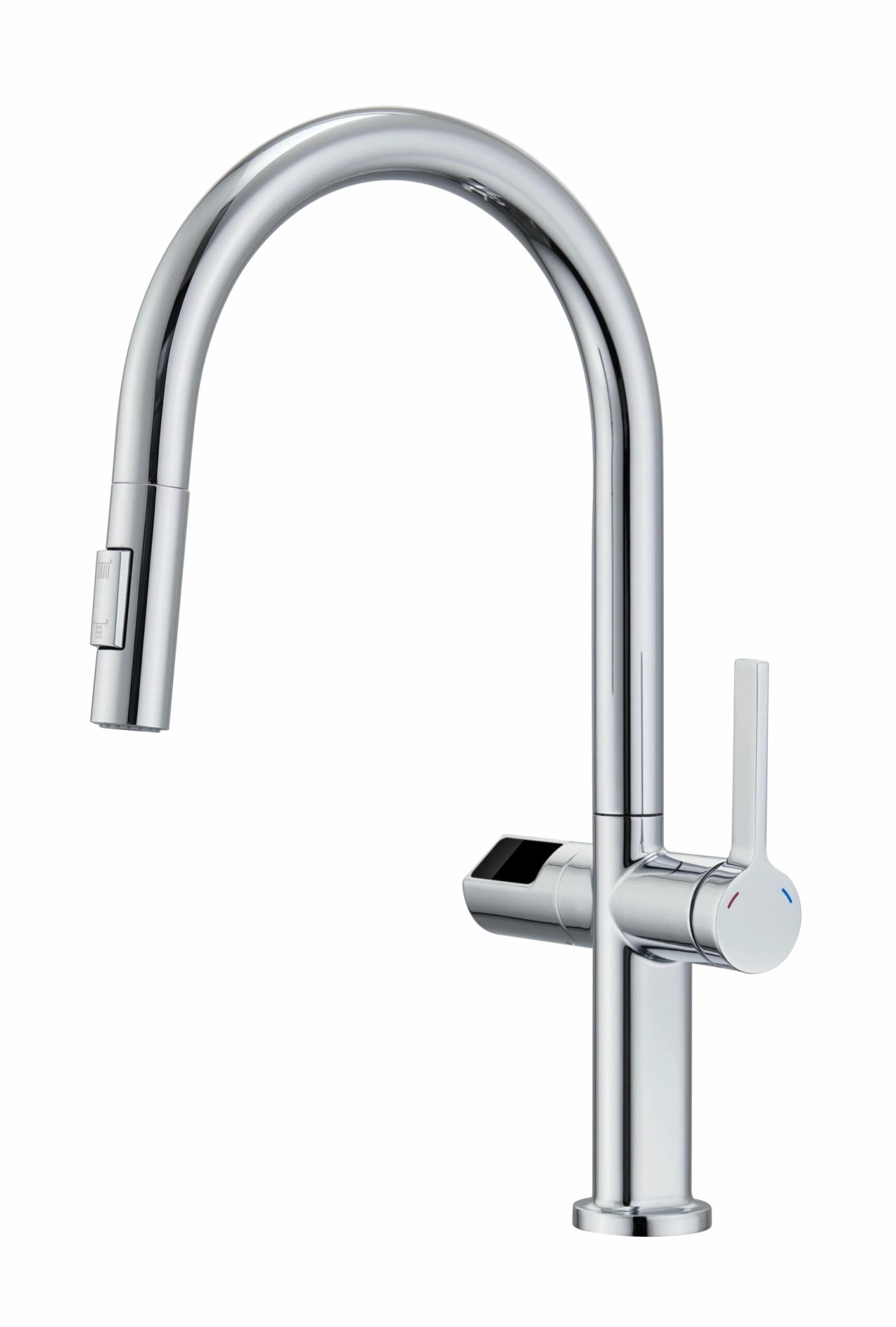 Смеситель для кухни сенсорный с вытяжной лейкой на 2 режима imex turin gce021 chrome