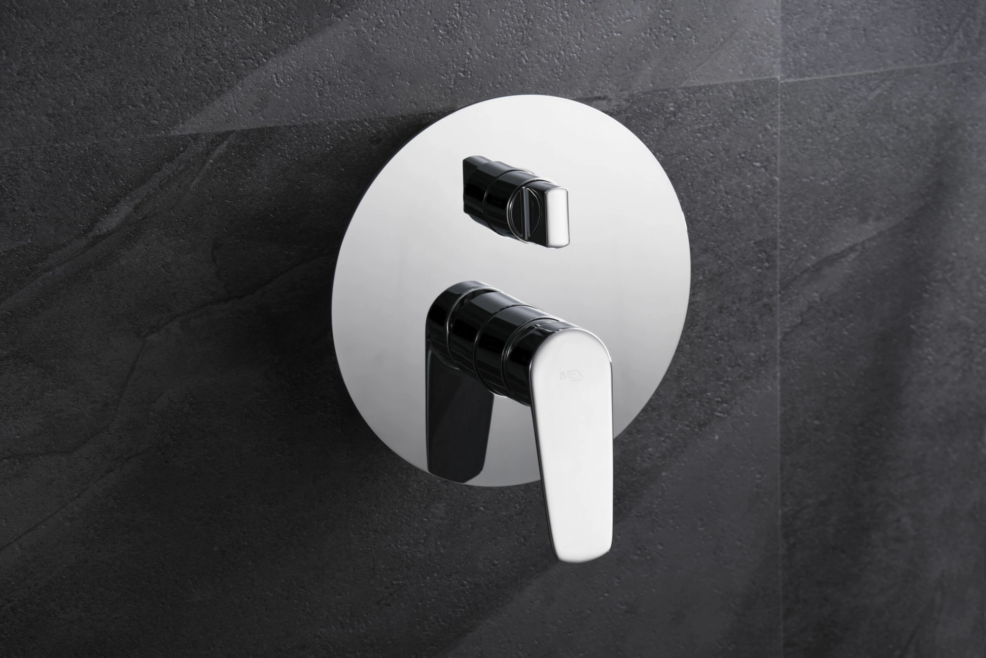 Смеситель для душа скрытого монтажа готовый комплект верхний душ ø25cм imex belgica gpz044 chrome