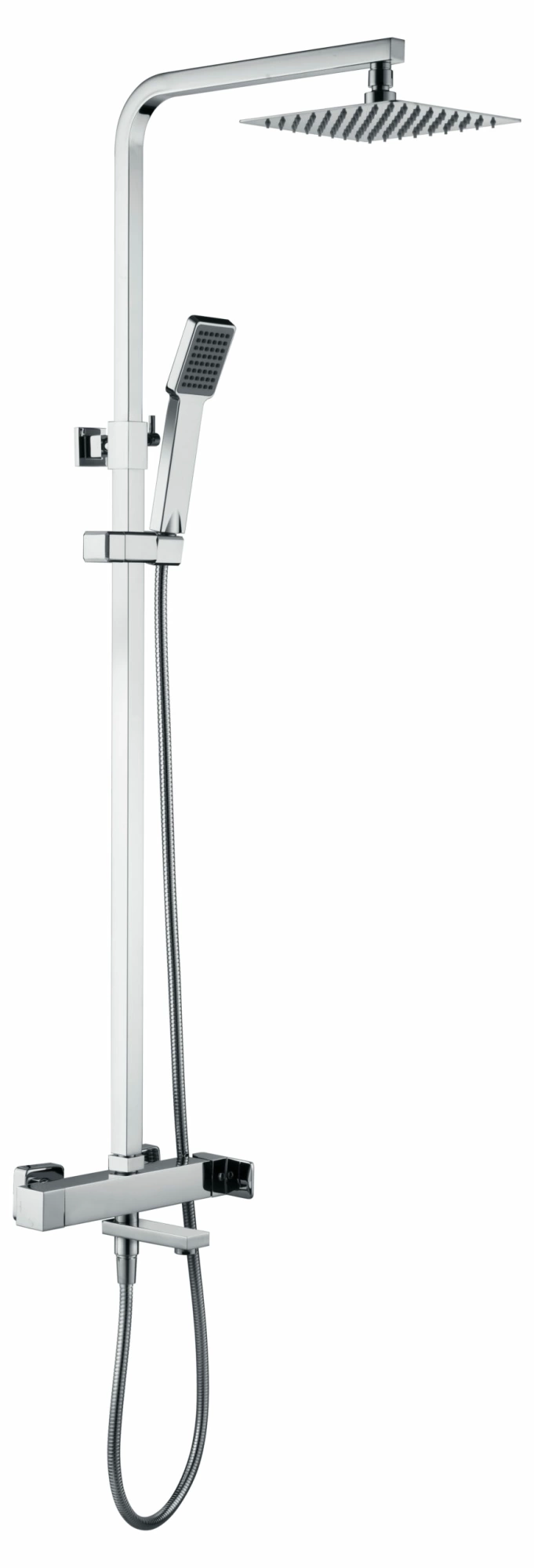 Душевая система настенная для ванны/душа с изливом верхним душем и лейкой imex fiyi bdf016-b chrome