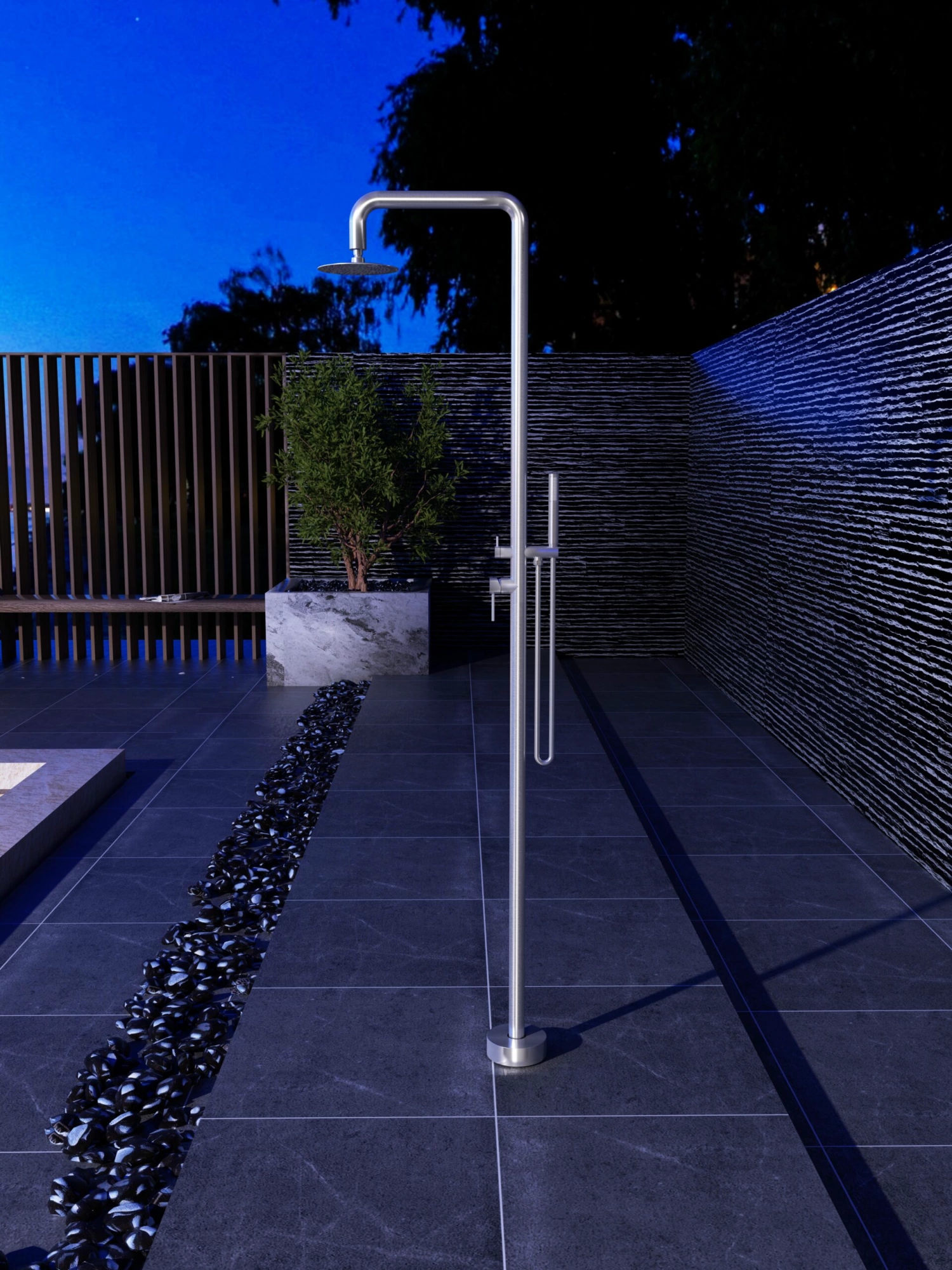 Душевая колонна напольная со смесителем и душевым набором poolimex florida gpf008/ac stainless steel