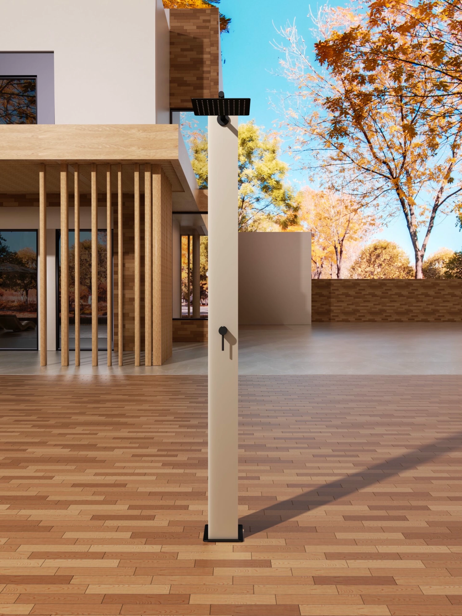 Душевая колонна напольная со смесителем poolimex phoenix gpp015/amk moka