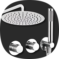 скрытый монтаж и верхние души