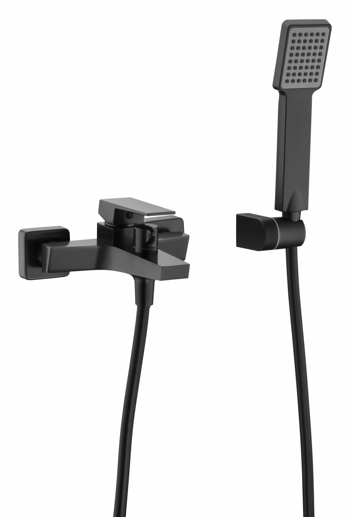 Смеситель для ванны настенный с душевым набором imex art bdar025-4bgm black gun metal pvd