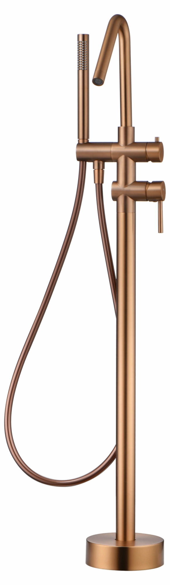 Смеситель для ванны напольный с внутренней частью imex corcega bbeco1/orc brushed rose gold pvd