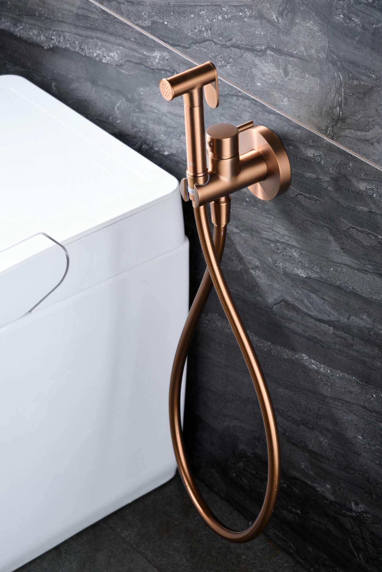 Гигиенический душ со смесителем и скрытой частью imex munich rdm001/orc brushed rose gold pvd