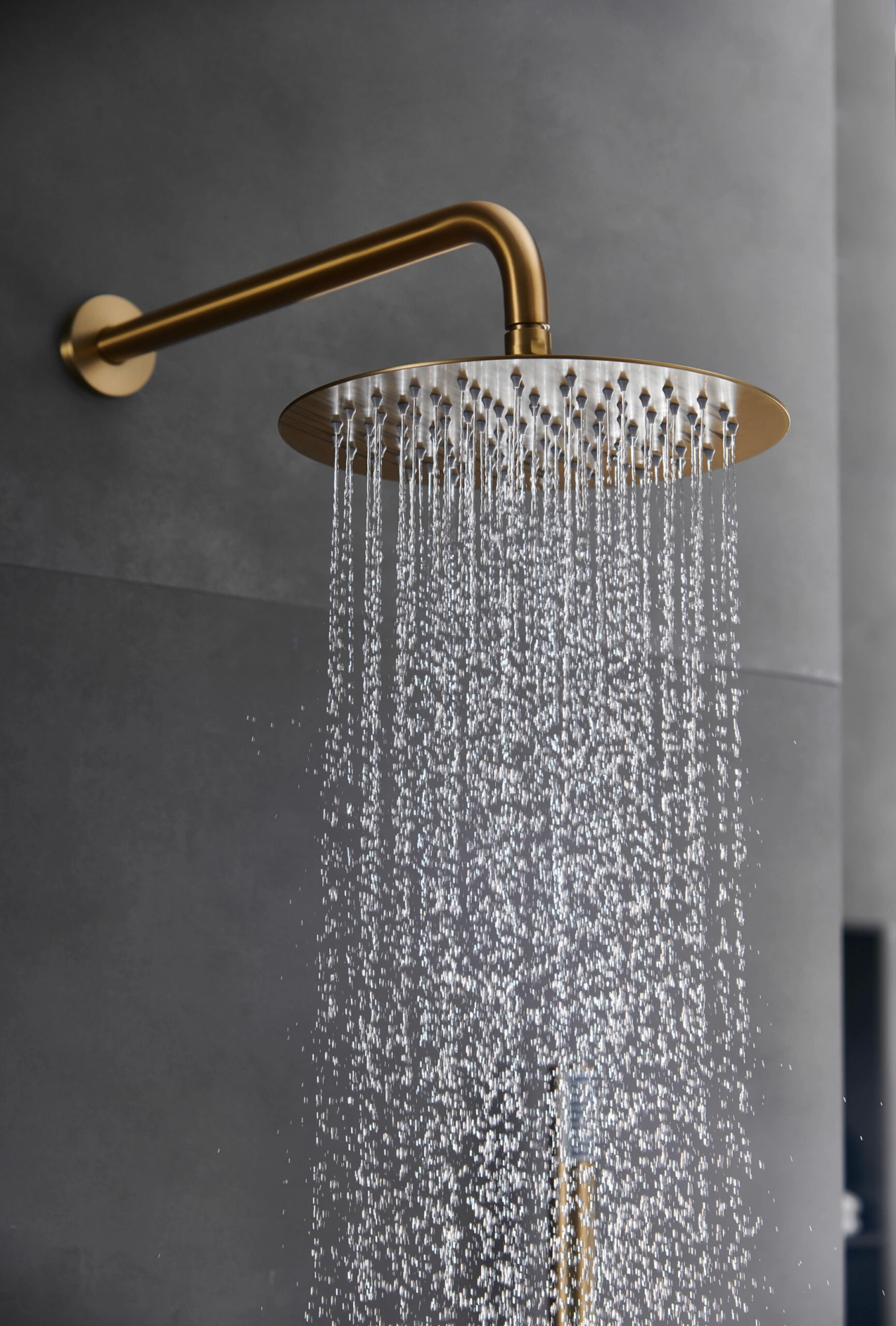 Смеситель для душа скрытого монтажа готовый комплект верхний душ ø25cм imex monza gpm039/oc brushed gold pvd