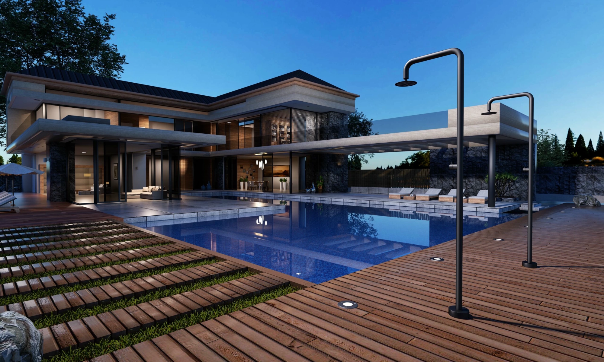 Душевая колонна напольная с краном без смешивания poolimex oregon gpo006/ang matt black