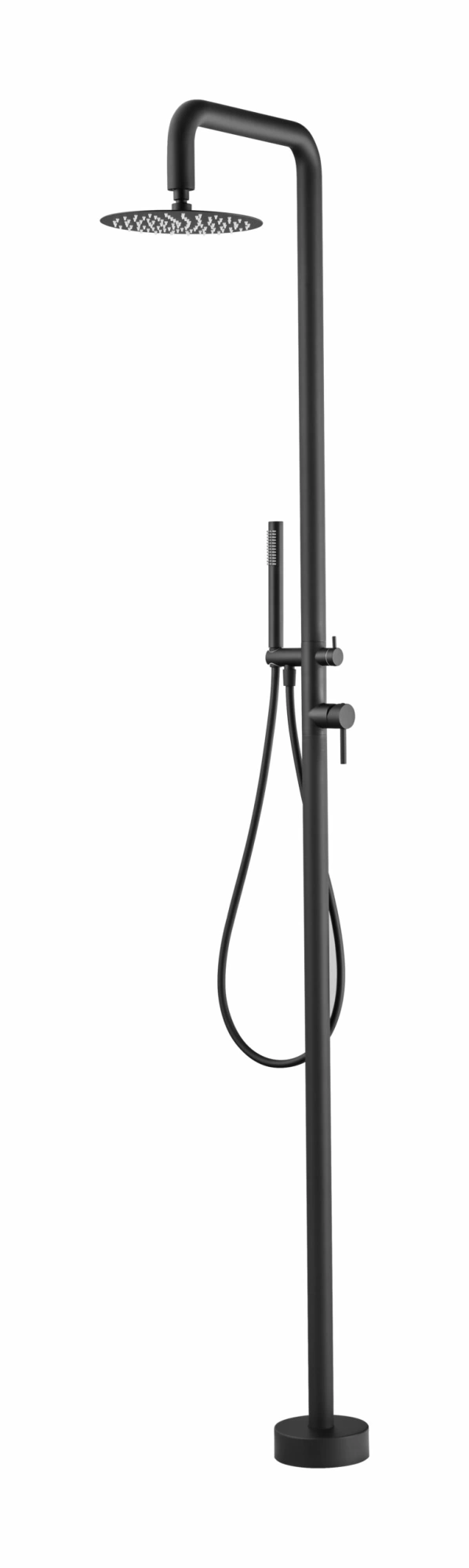 Душевая колонна напольная со смесителем и душевым набором poolimex florida gpf008/ang matt black