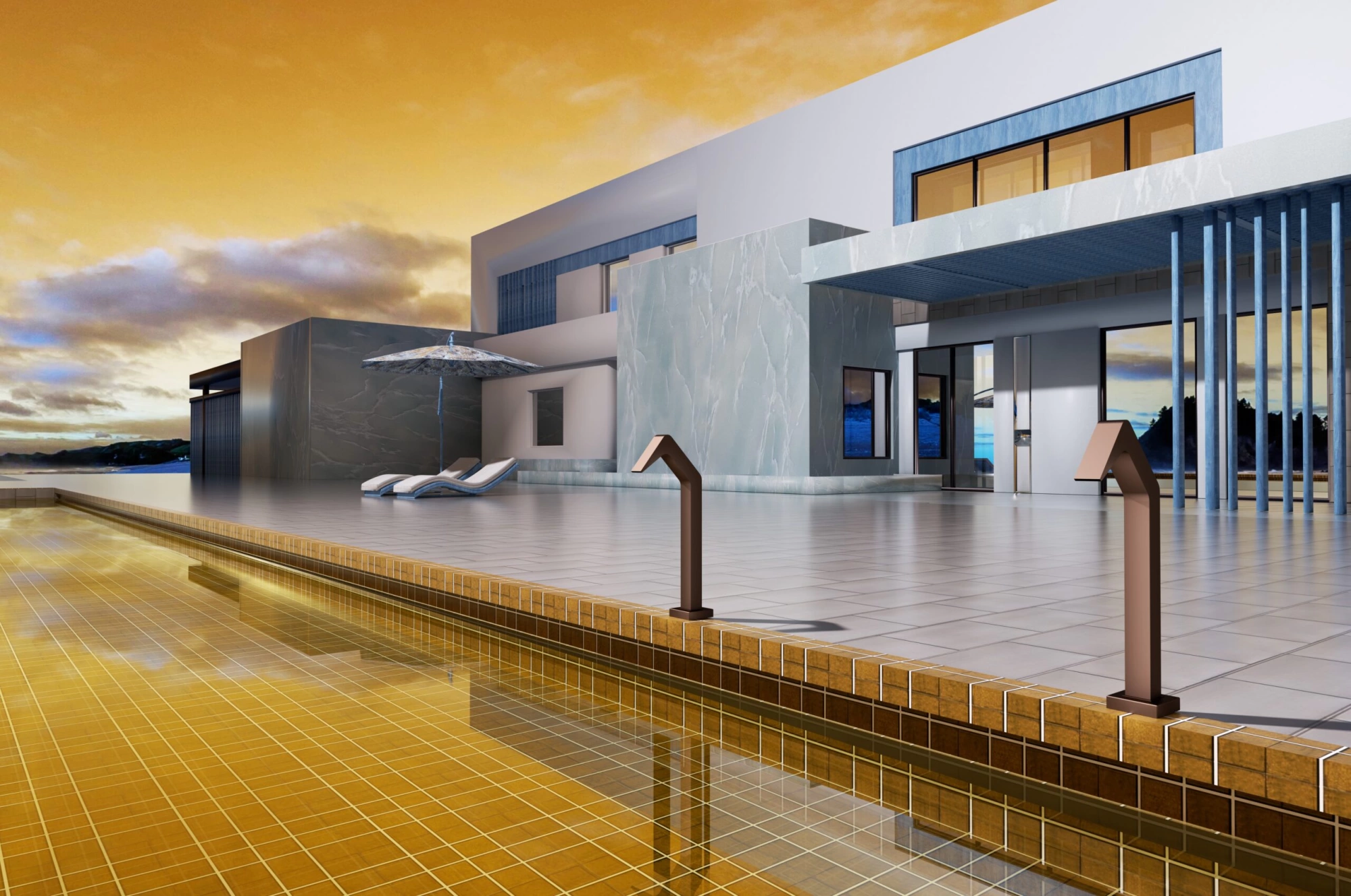 Садовая/бассейновая душевая колонна NIAGARA из нержавеющей стали S316 - CPN001/AAO