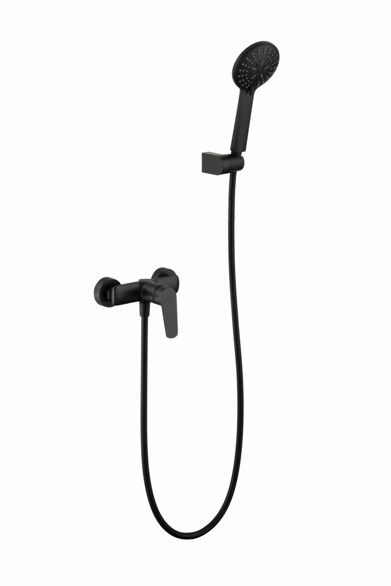 Смеситель для душа настенный с душевым набором imex belgica bdz044-5ng matt black