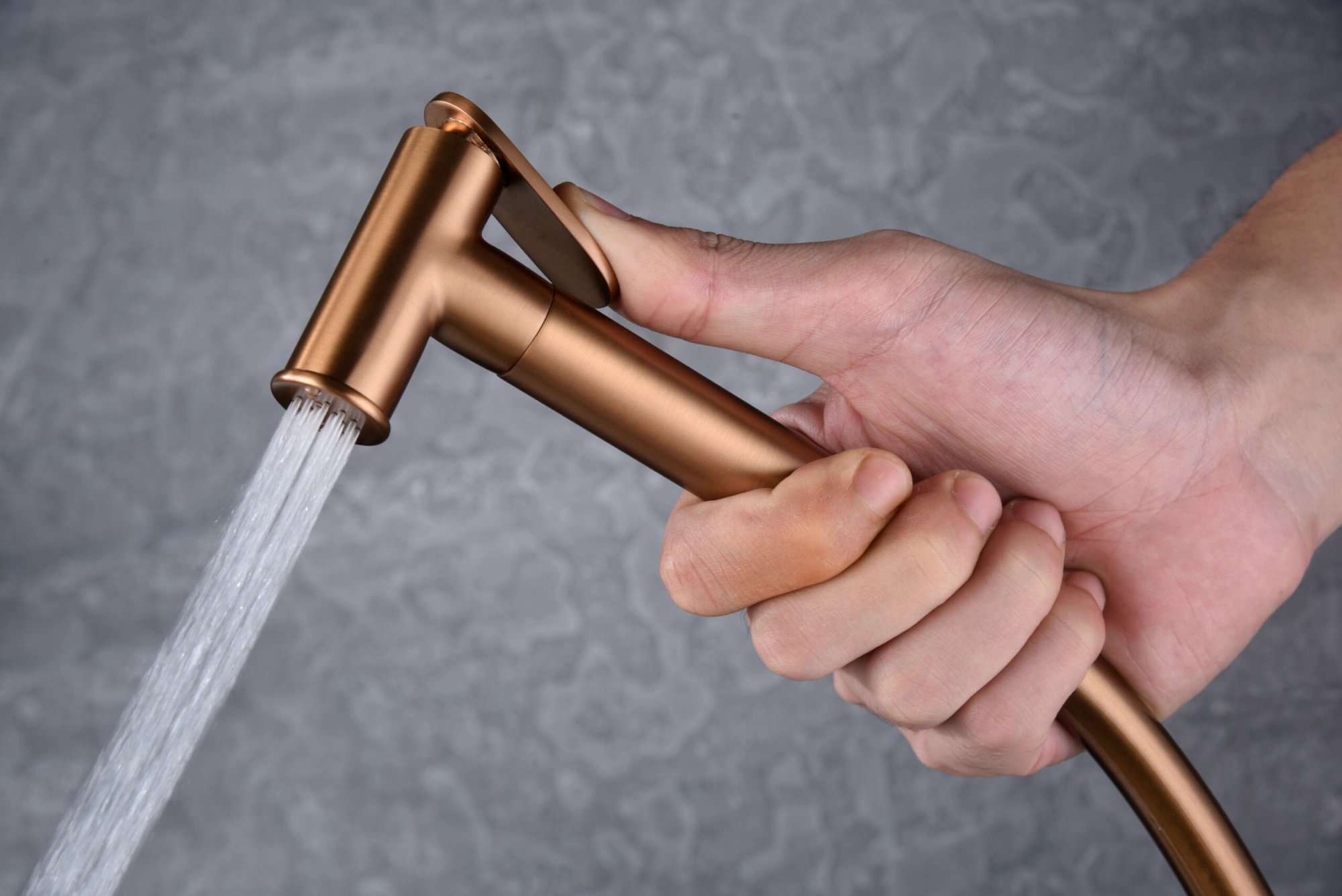 Гигиенический душ со смесителем и скрытой частью imex munich rdm001/orc brushed rose gold pvd