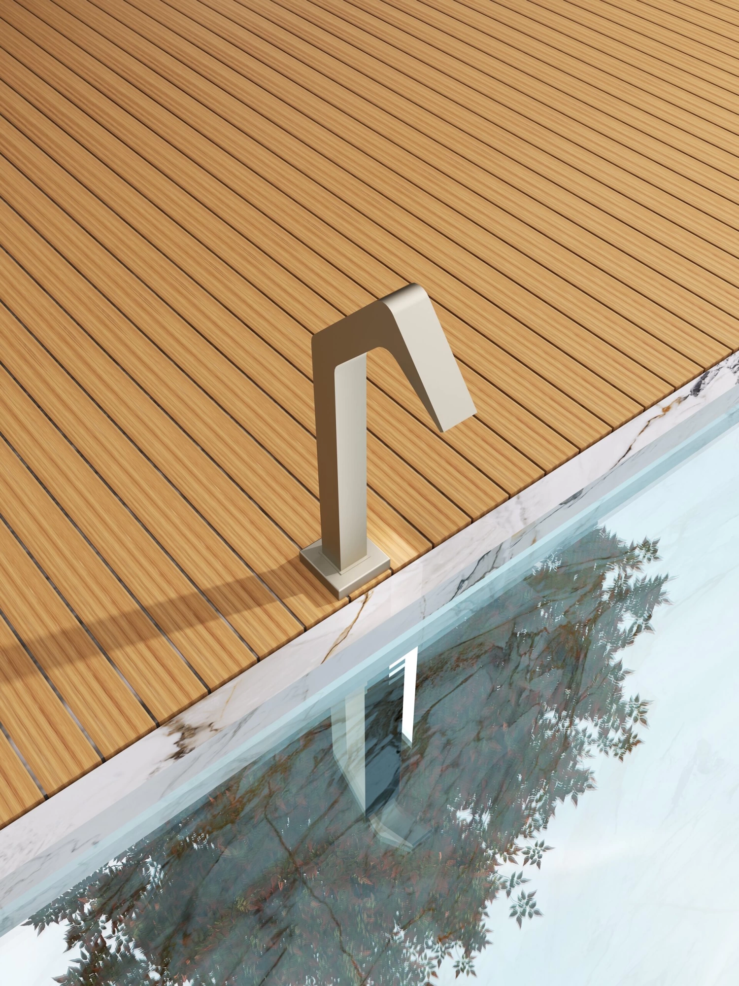 Садовая душевая колонна NIAGARA для бассейна, нержавеющая сталь S316, цвет мокко - CPN001/AMK